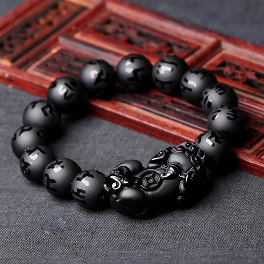 Natural Black Obsidian Bracelets