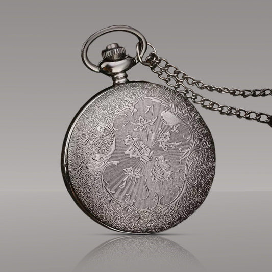 Black Roman Numeral Pocket Watch - The BIG Boy Shop
