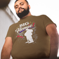 Man wearing a brown t-shirt with 'BIG Homie!' graphic design.