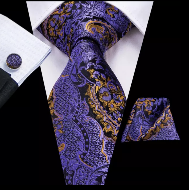 100% Jacquard Woven Silk Tie sets