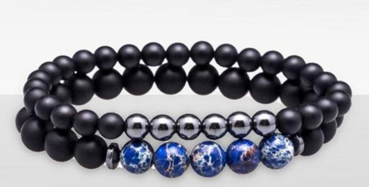 LUCKY GEM Beaded Men's Bracelet - The BIG Boy Shop