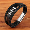 Men's Stainless Steel and Leather Bracelets - The BIG Boy Shop